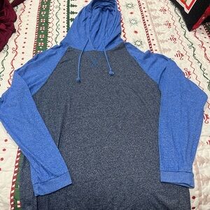 Blue Hooded Women's Shirt